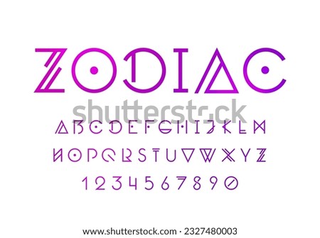 Coded Style Font Set. Mystic And Futuristic Typography