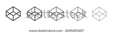Codepen icon outline ilustration vector symbol