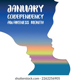 Codependency Awareness Mont . Design suitable for greeting card poster and banner