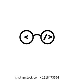 coder glasses icon. coder glasses vector illustration on white background for web and apps.