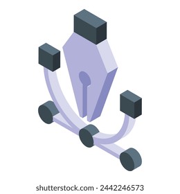 Coder service icon isometric vector. Illustrator design manage. Pc developer