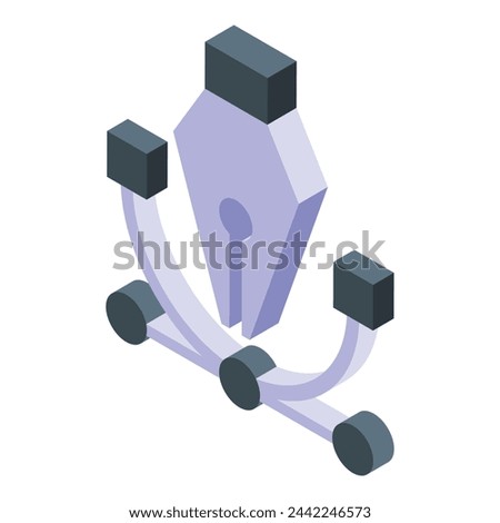 Coder service icon isometric vector. Illustrator design manage. Pc developer