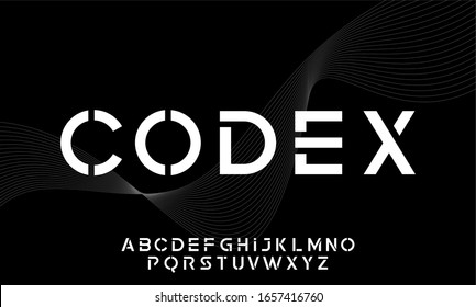 codex, the hi tech font futuristic modern display typeface