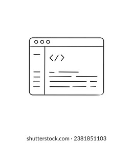 Coding Algorithm Vector Icon Illustration