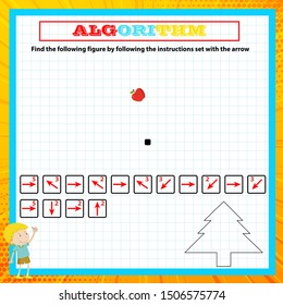 coding algorithm.place shapes in coordinates,Find and match numbers and letters coordinator.educational game for kids and adults development of logic, iq.