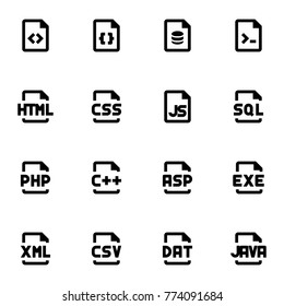 Coding - Black and White Icon Set