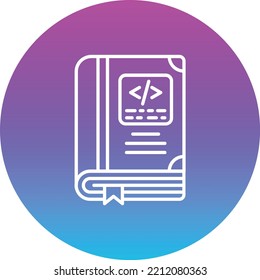 Coding Book vector icon. Can be used for printing, mobile and web applications.