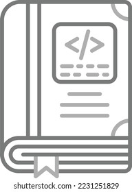Coding Book vector icon. Can be used for printing, mobile and web applications.