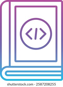 Coding Book vector icon. Can be used for printing, mobile and web applications.