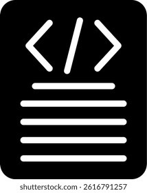 Coding Challenges Glyph Vector Icon Design