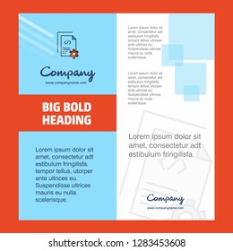 Coding  Company Brochure Title Page Design. Company profile, annual report, presentations, leaflet Vector Background