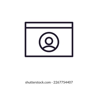Coding concept. Single premium editable stroke pictogram perfect for logos, mobile apps, online shops and web sites. Vector symbol isolated on white background. 