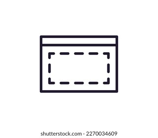 Coding concept. Single premium editable stroke pictogram perfect for logos, mobile apps, online shops and web sites. Vector symbol isolated on white background. 