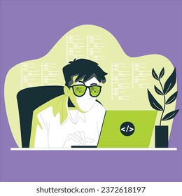 coding concept vector design illustration