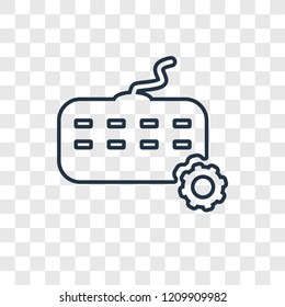 Coding concept vector linear icon isolated on transparent background, Coding concept transparency concept in outline style