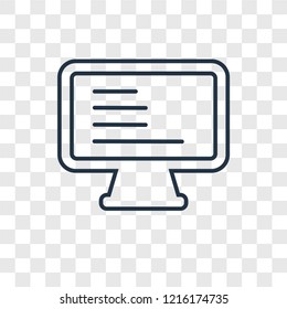 Coding concept vector linear icon isolated on transparent background, Coding concept transparency concept in outline style