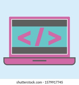 Coding custom Coding vector icon illustrator