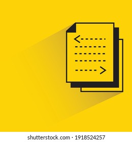 coding document with shadow on yellow background