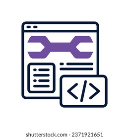 coding dual tone icon. vector icon for your website, mobile, presentation, and logo design.