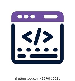 coding dual tone icon. vector icon for your website, mobile, presentation, and logo design.