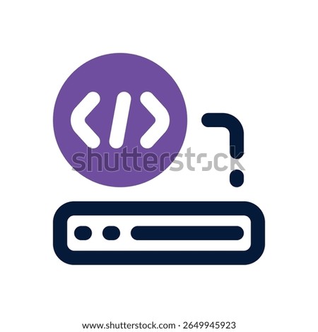 coding duotone icon. Sleek and modern vector icon for websites, mobile apps, marketing materials, and corporate design. Fully scalable and ready to use.