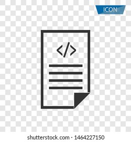 coding file icon vector isolated on white background.
