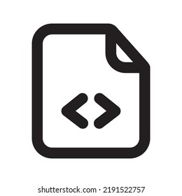 Coding Files Icon with Outline Style