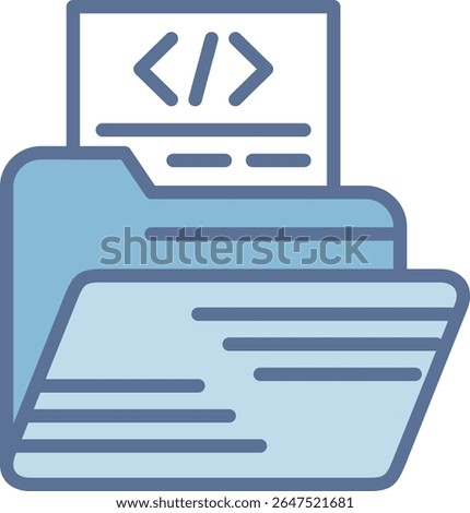 Coding Filled Blue Tone Icon