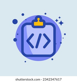 Coding flat illustration. Programming signs vector illustration.