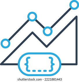 Coding Graph Vector icon which is suitable for commercial work and easily modify or edit it
