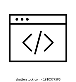 Coding, html, web icon vector image. Can also be used for seo and web. Suitable for use on web apps, mobile apps and print media.
