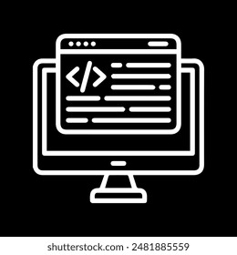 Coding icon with coding conept.