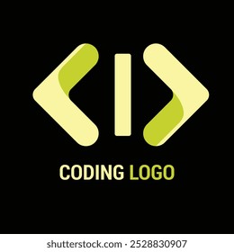 coding icon design in illustrator logo design light green color 