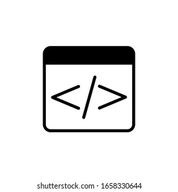 Coding icon, design inspiration vector template for interface with background 
transparent