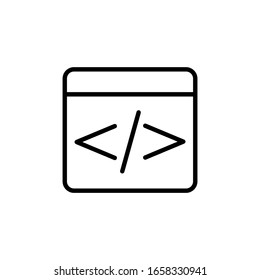 Coding icon, design inspiration vector template for interface with background 
transparent