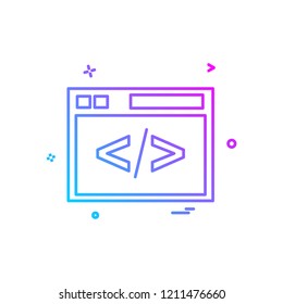 Coding icon design vector 