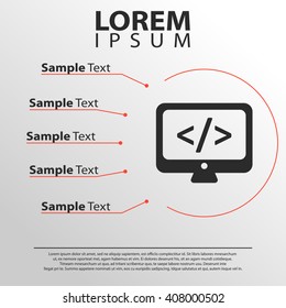 coding icon. developing infographics template