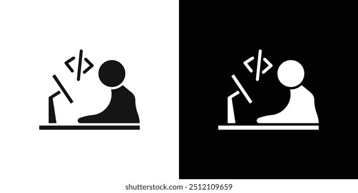 ícone de codificação Conjunto de preenchimento plano coleção