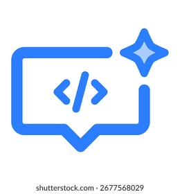 Ícone de codificação. gerar, programa, script, código, automação, desenvolvedor, software, digital, tecnologia. Ilustração de ícone de vetor