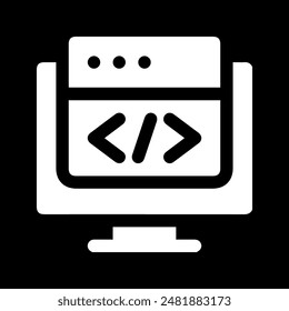 Coding icon illustration vector outline.