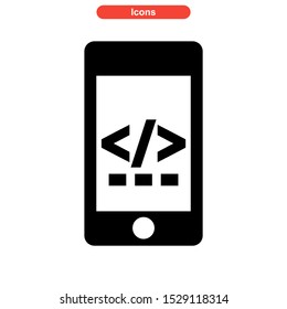 coding icon isolated sign symbol vector illustration - high quality black style vector icons
