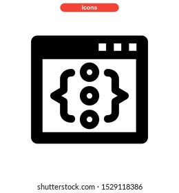 coding icon isolated sign symbol vector illustration - high quality black style vector icons
