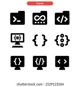 coding icon isolated sign symbol vector illustration - Collection of high quality black style vector icons
