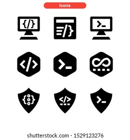 coding icon isolated sign symbol vector illustration - Collection of high quality black style vector icons

