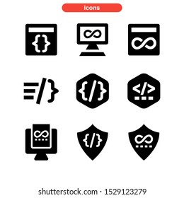 coding icon isolated sign symbol vector illustration - Collection of high quality black style vector icons
