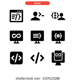 coding icon isolated sign symbol vector illustration - Collection of high quality black style vector icons
