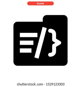 coding icon isolated sign symbol vector illustration - high quality black style vector icons
