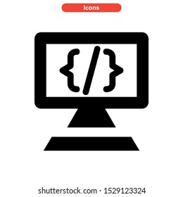 coding icon isolated sign symbol vector illustration - high quality black style vector icons
