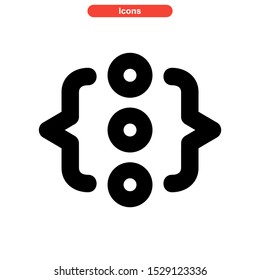 coding icon isolated sign symbol vector illustration - high quality black style vector icons
