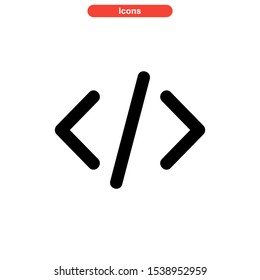 coding icon isolated sign symbol vector illustration - high quality black style vector icons
